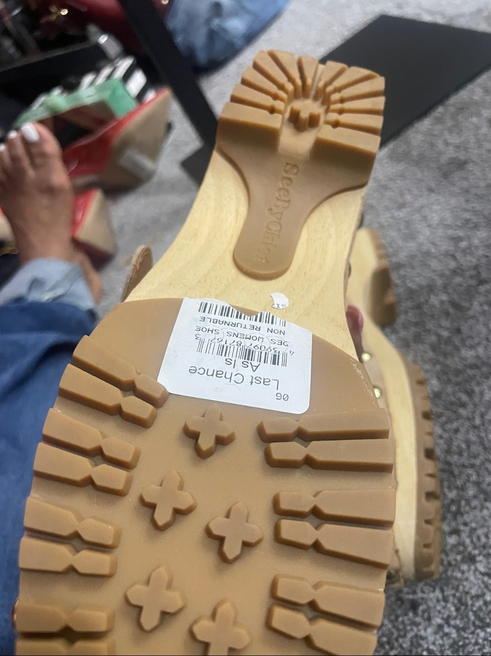 SEE BY CHLOÉ Suede Buckle Clog new needs little cleaning see photos - Picture 7 of 11